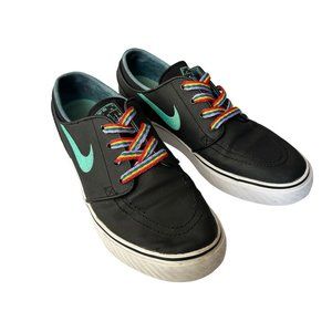 Nike SB Stefan Janoski Zoom Skateboarding Shoes Leather Rainbow Laces Size 6.5